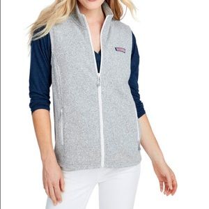 Vineyard Vines Sweater Fleece Vest - Heather Gray